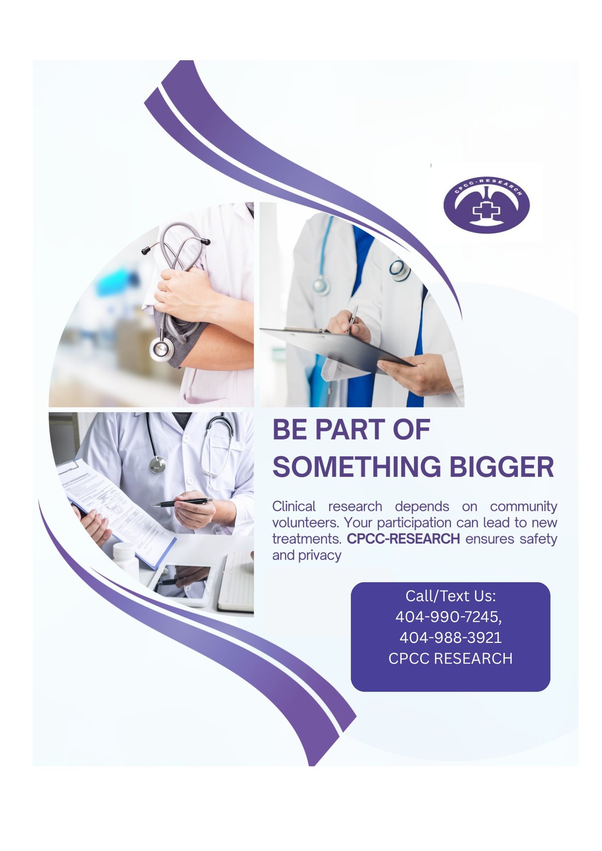 Better health starts with better research — CPCC-RESEARCH partners with patients to advance medicine